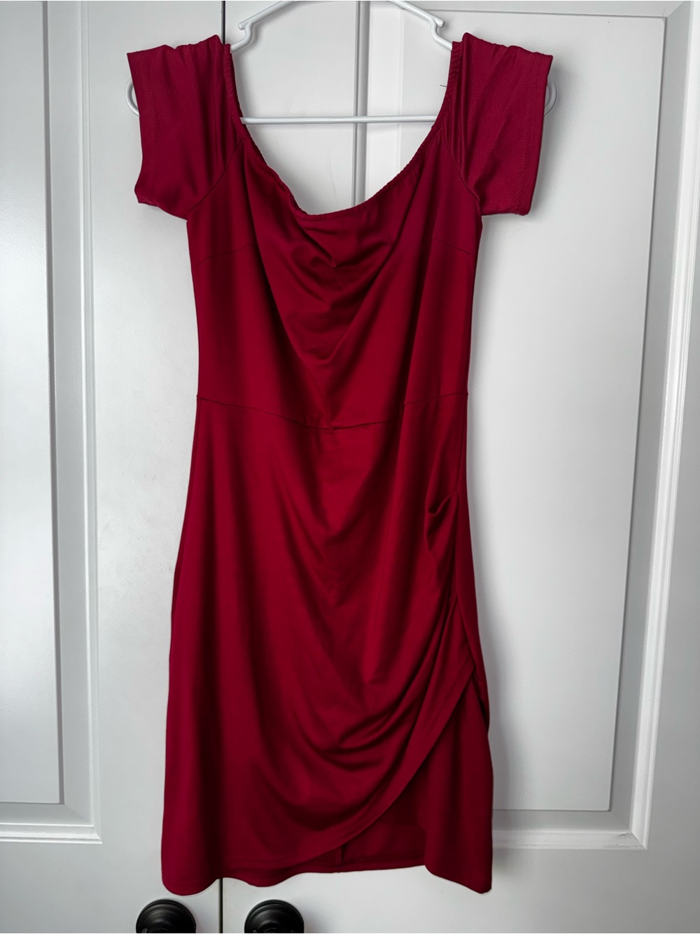 SHEIN Red Cowl Neck Mini Dress